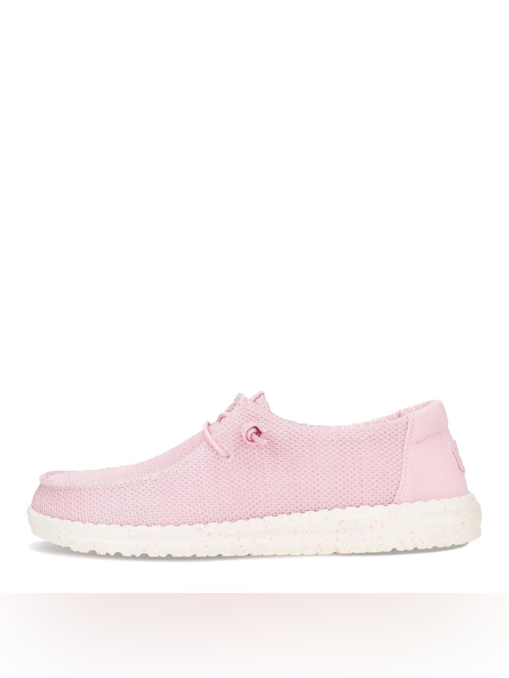 Hey Dude Wendy Stretch Sox Pink Rosette Slip-On